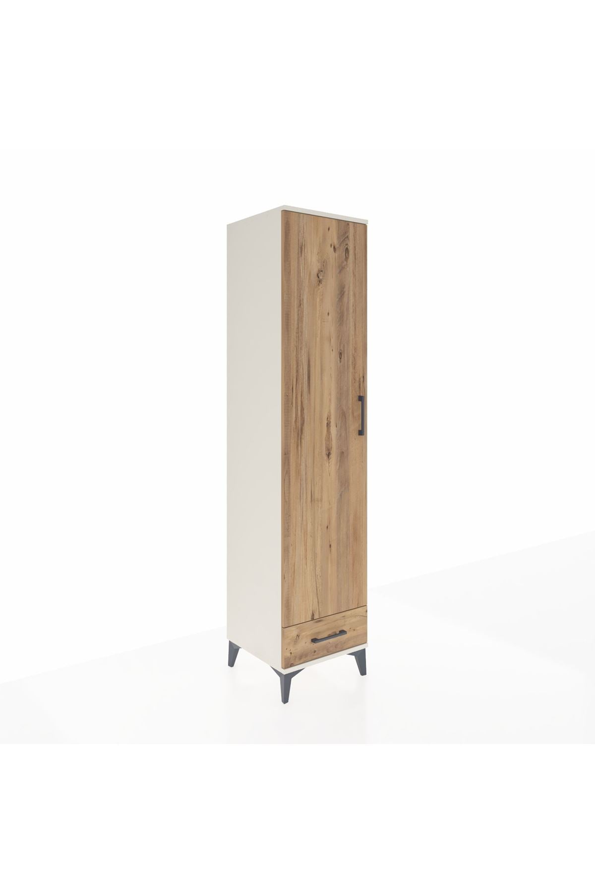Hyperion Dolap 3 Raflı Tek Çekmeceli Tek Askılı 44x44x195 - S58M098V3B