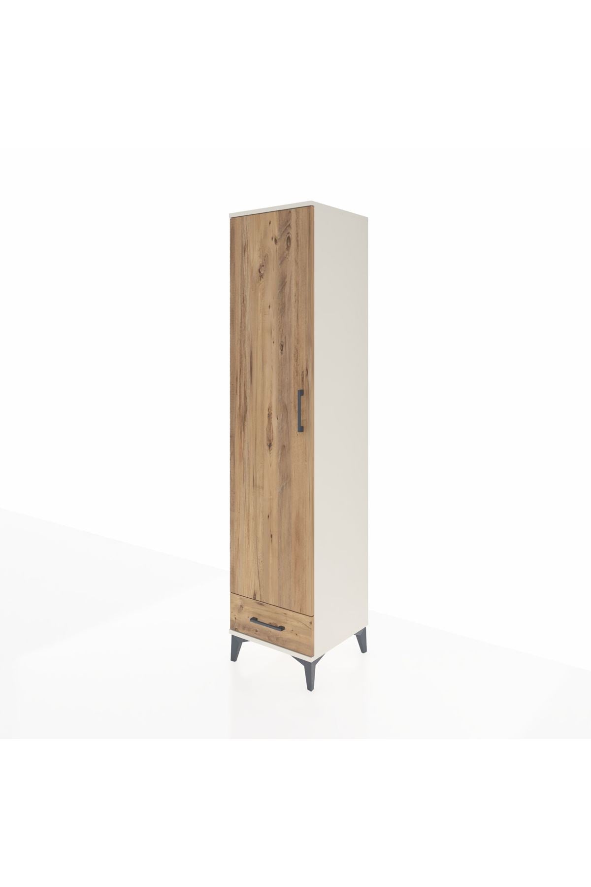 Hyperion Dolap 3 Raflı Tek Çekmeceli Tek Askılı 44x44x195 - S58M098V3B