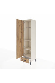 Hyperion Dolap 3 Raflı Tek Çekmeceli Tek Askılı 44x44x195 - S58M098V3B