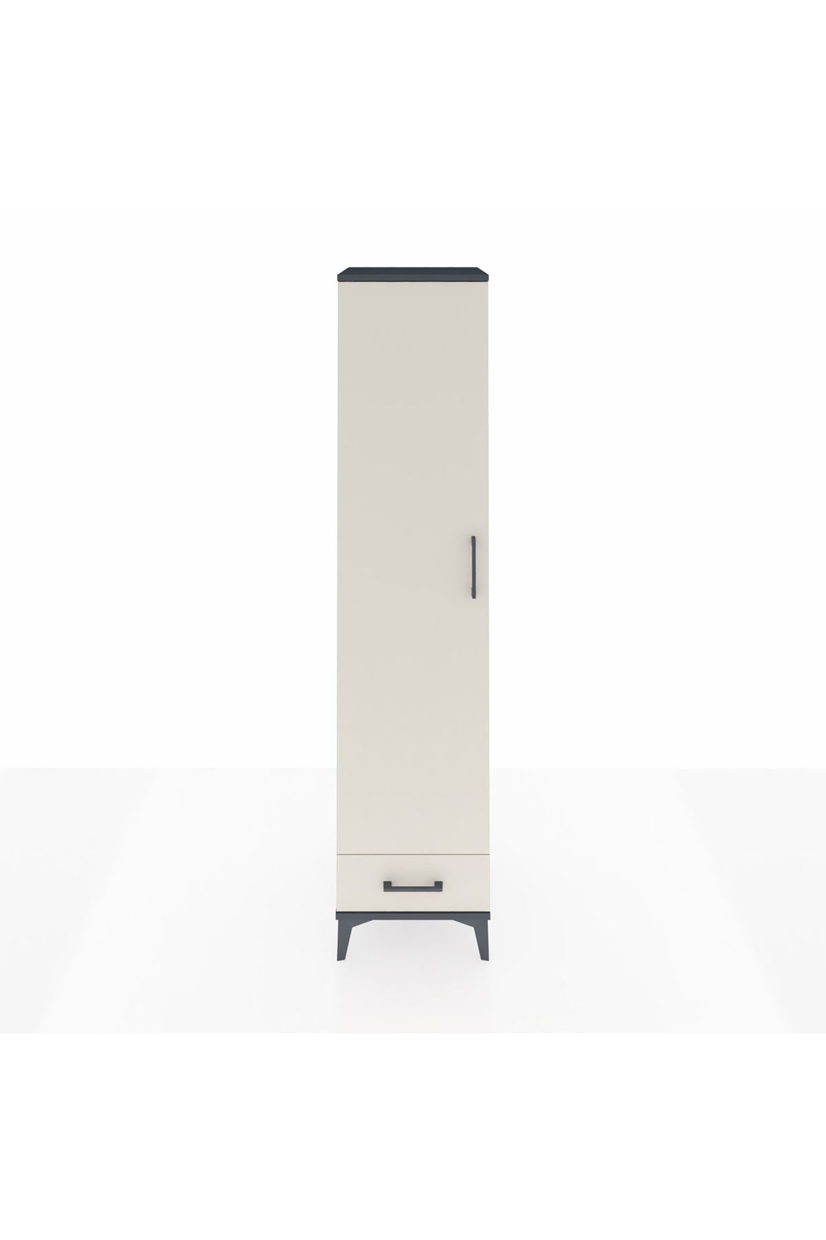 Hyperion Dolap 3 Raflı Tek Çekmeceli Tek Askılı 44x44x195 - S58M098V4B