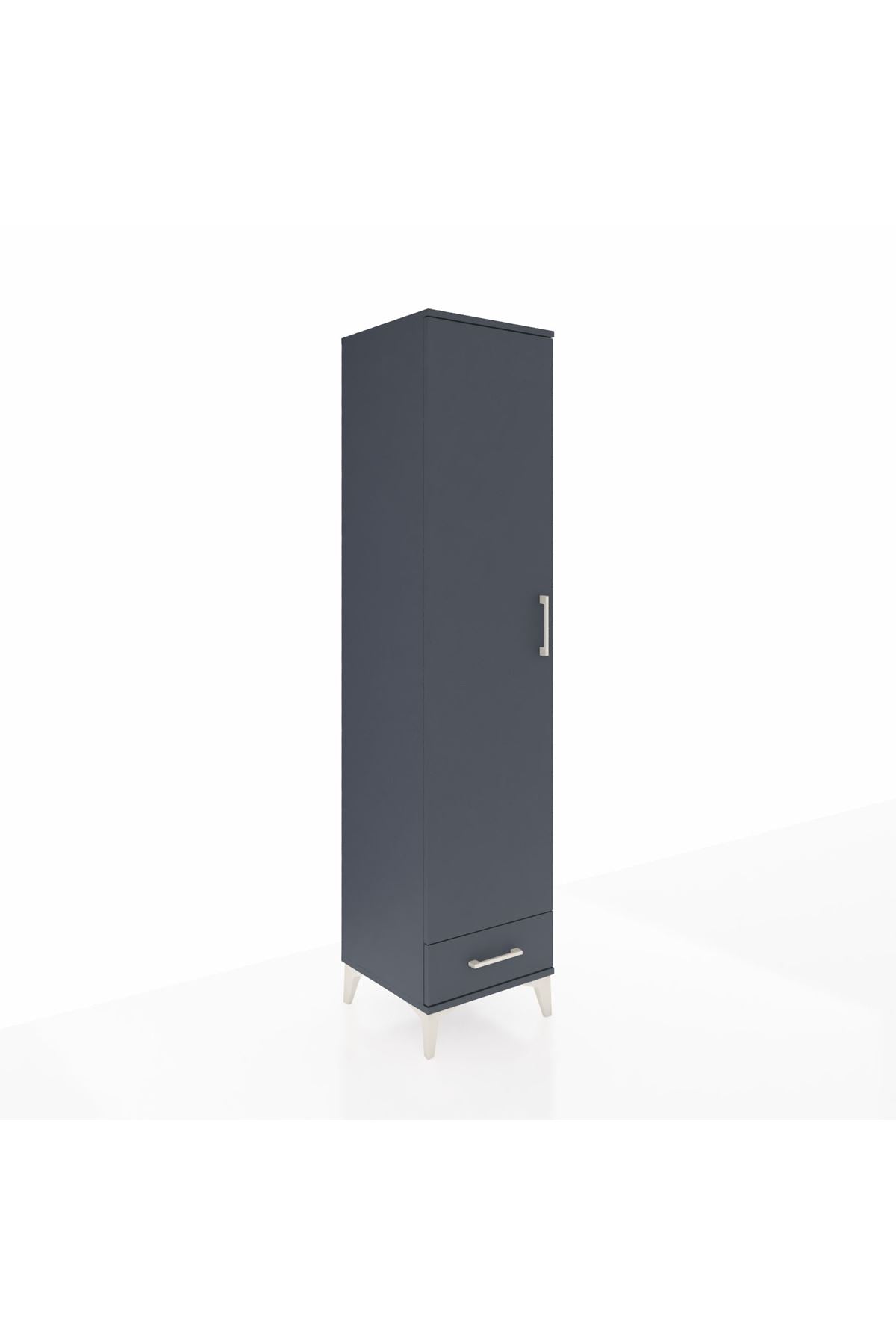 Hyperion Dolap 3 Raflı Tek Çekmeceli Tek Askılı 44x44x195 - S58M098V5B