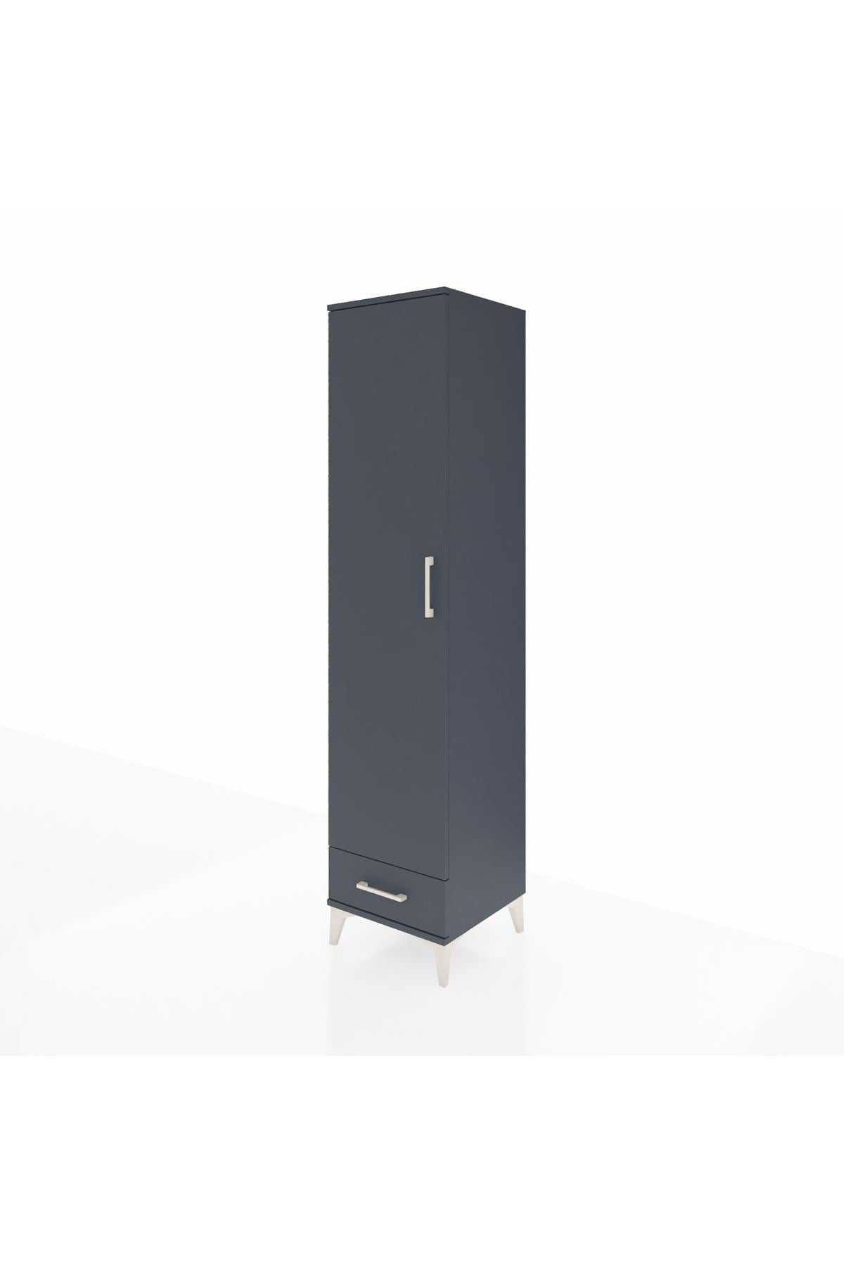 Hyperion Dolap 3 Raflı Tek Çekmeceli Tek Askılı 44x44x195 - S58M098V5B