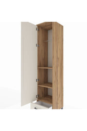 Hyperion Dolap 3 Raflı Tek Çekmeceli Tek Askılı 44x44x195 - S58M098V7B