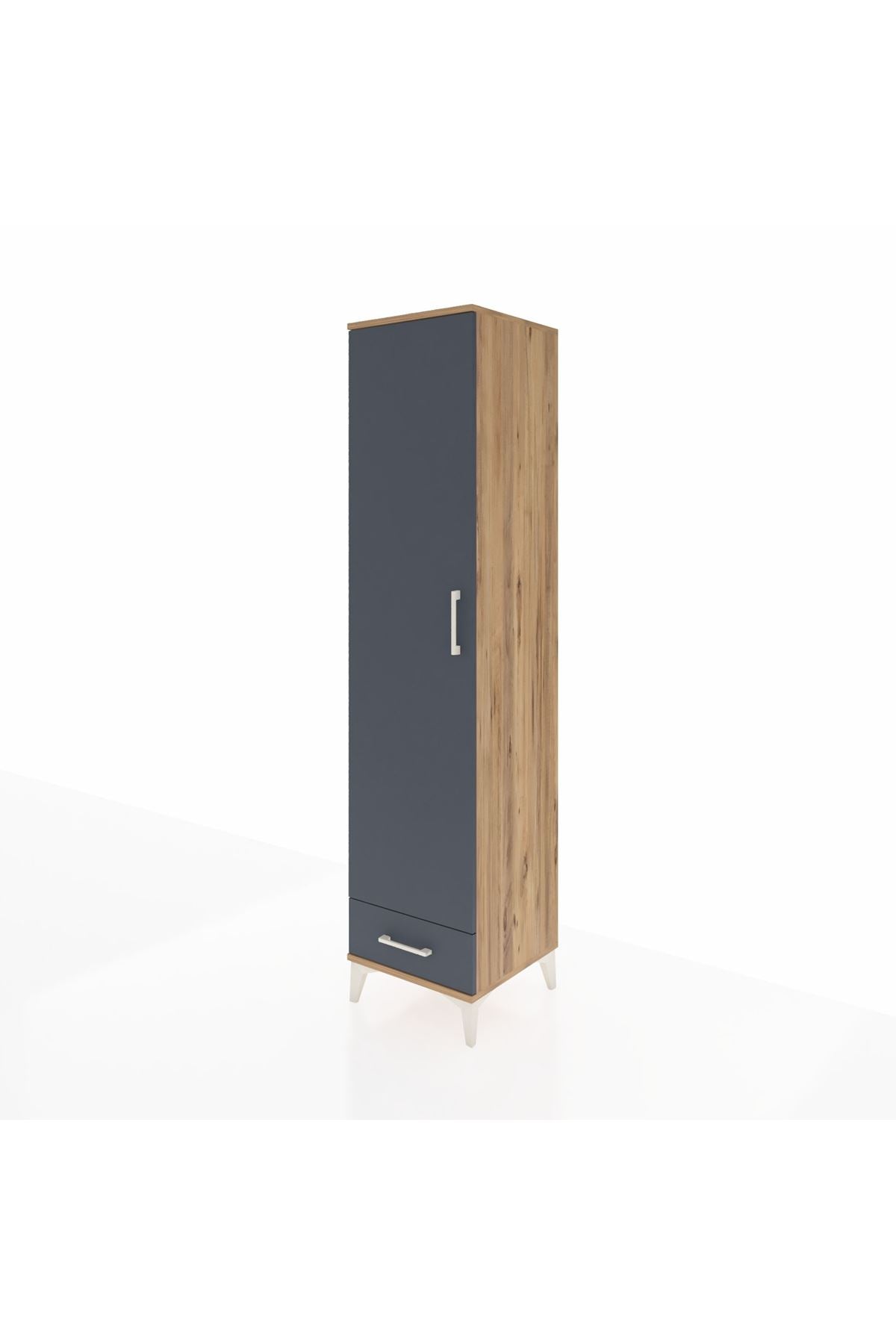 Hyperion Dolap 3 Raflı Tek Çekmeceli Tek Askılı 44x44x195 - S58M098V8B