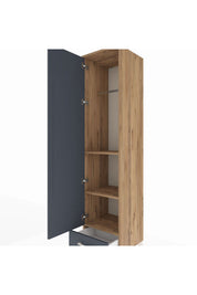 Hyperion Dolap 3 Raflı Tek Çekmeceli Tek Askılı 44x44x195 - S58M098V8B