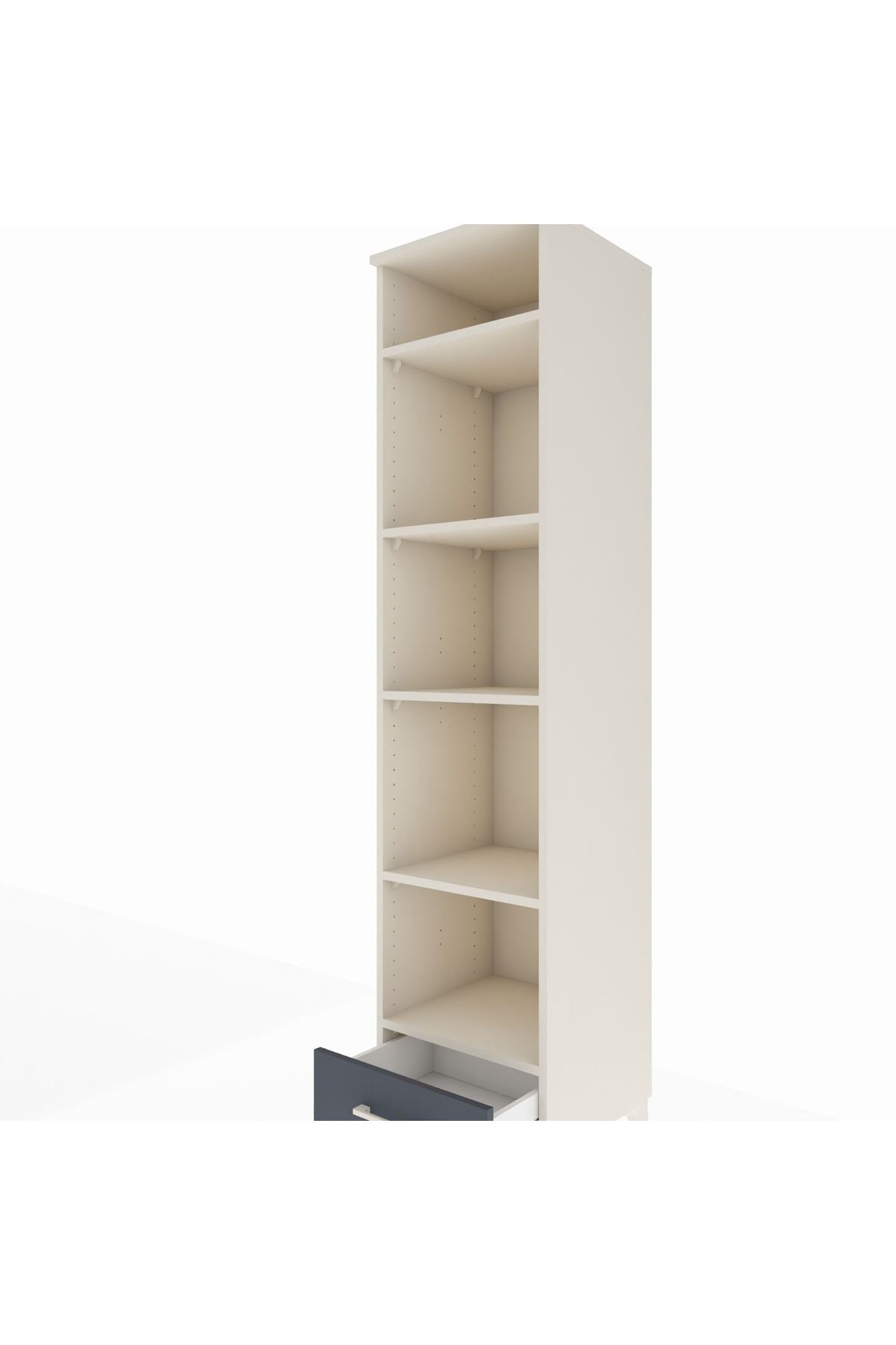 Hyperion Dolap 5 Raflı Tek Çekmeceli 44x44x195 - S58M100V2B