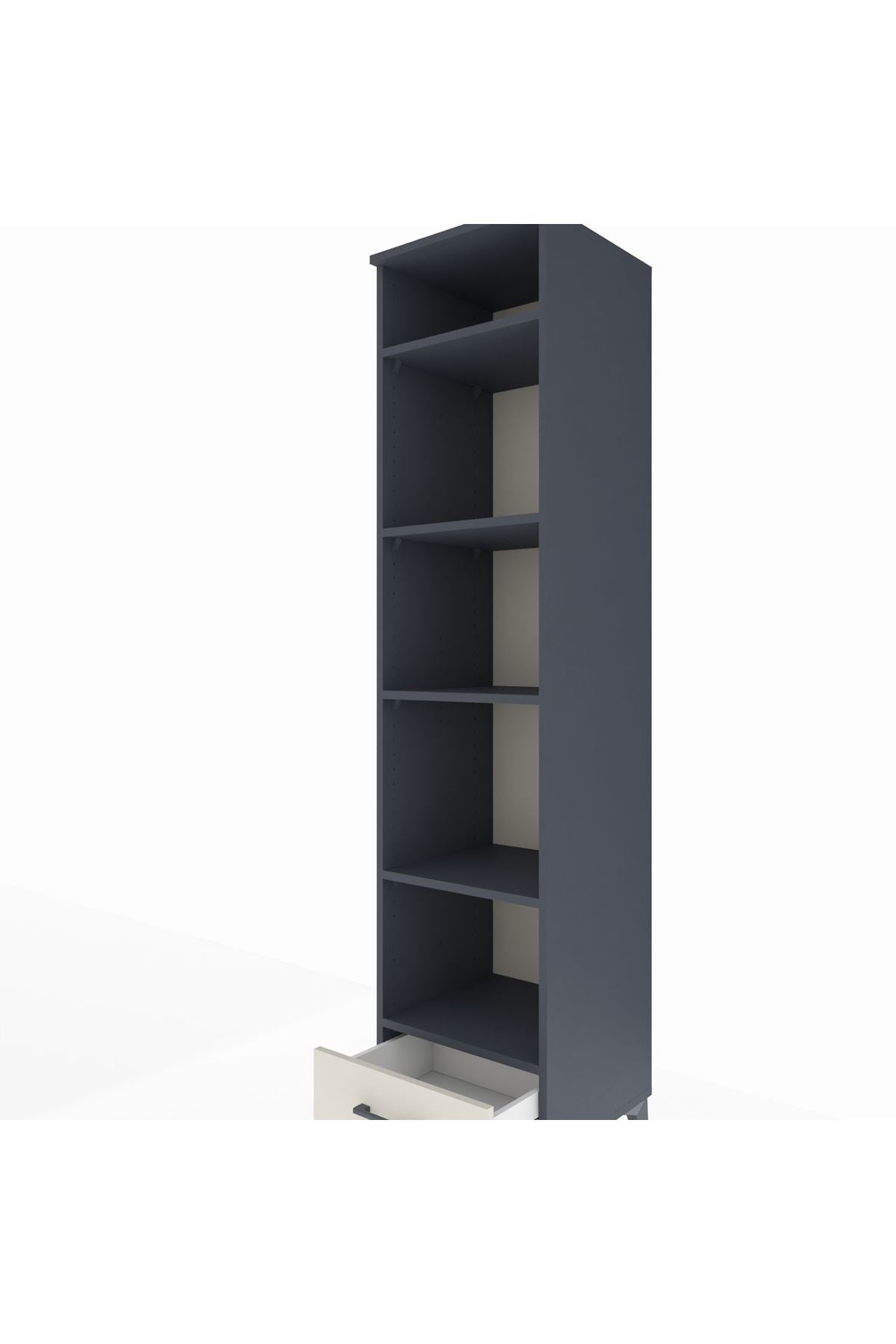 Hyperion Dolap 5 Raflı Tek Çekmeceli 44x44x195 - S58M100V4B