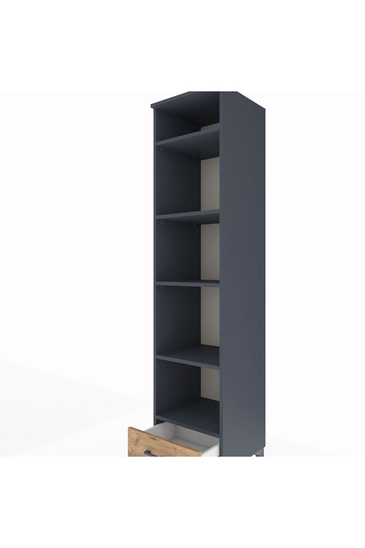Hyperion Dolap 5 Raflı Tek Çekmeceli 44x44x195 - S58M100V6B