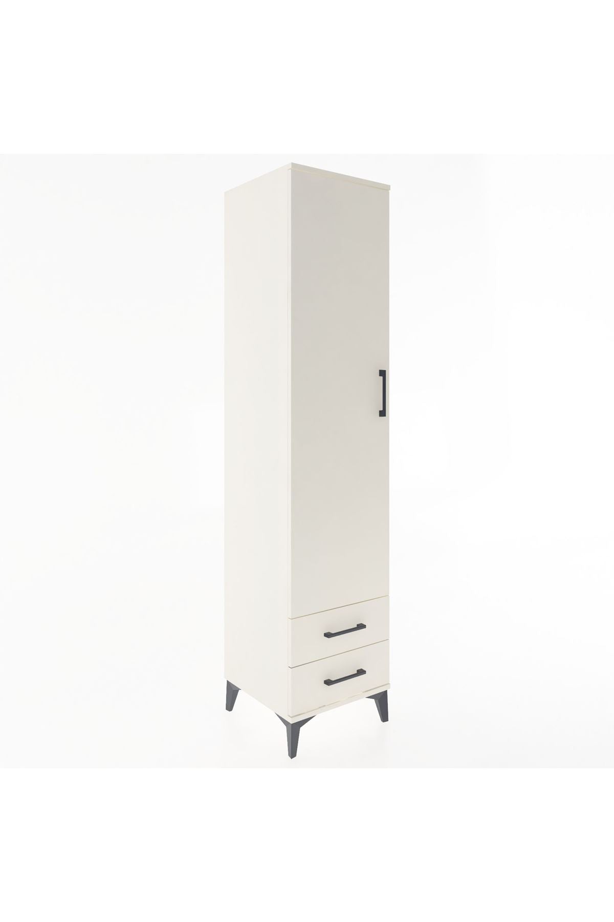 Hyperion Dolap 4 Raflı 2 Çekmeceli Tek Kapaklı 44x44x195 - S58M101V1B