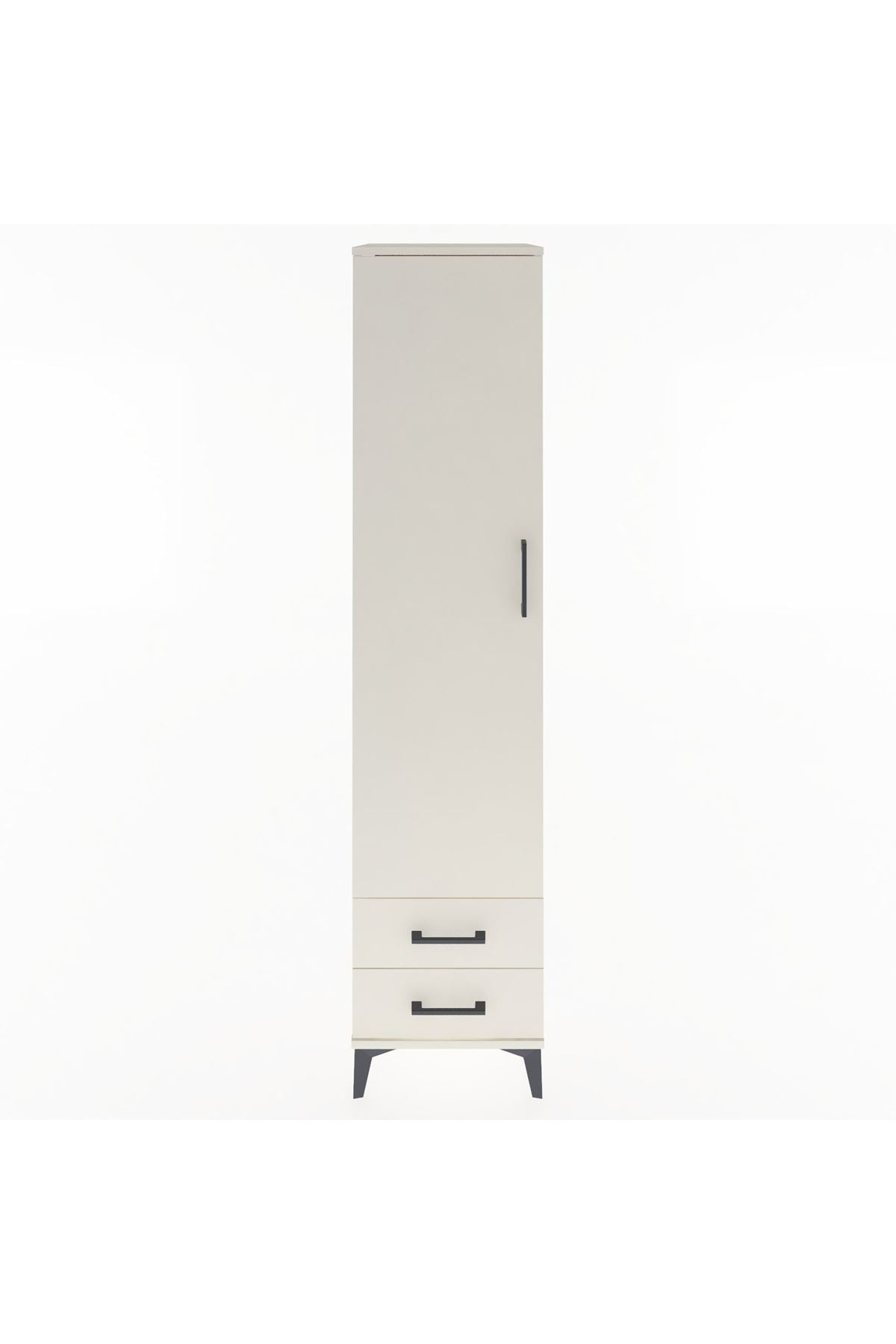 Hyperion Dolap 4 Raflı 2 Çekmeceli Tek Kapaklı 44x44x195 - S58M101V1B