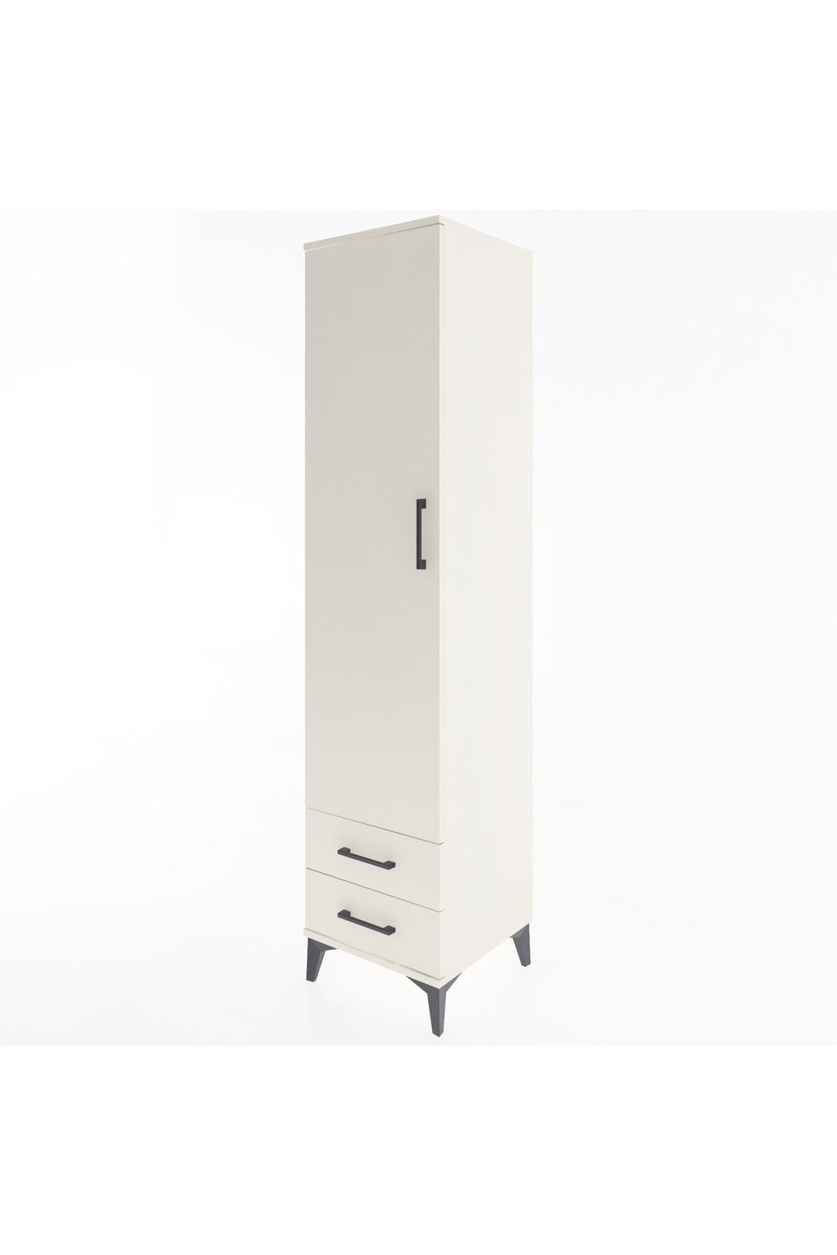 Hyperion Dolap 4 Raflı 2 Çekmeceli Tek Kapaklı 44x44x195 - S58M101V1B