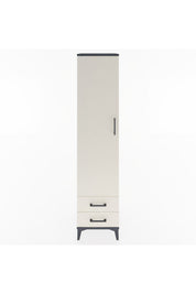 Hyperion Dolap 4 Raflı 2 Çekmeceli Tek Kapaklı 44x44x195 - S58M101V4B