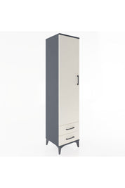 Hyperion Dolap 4 Raflı 2 Çekmeceli Tek Kapaklı 44x44x195 - S58M101V4B