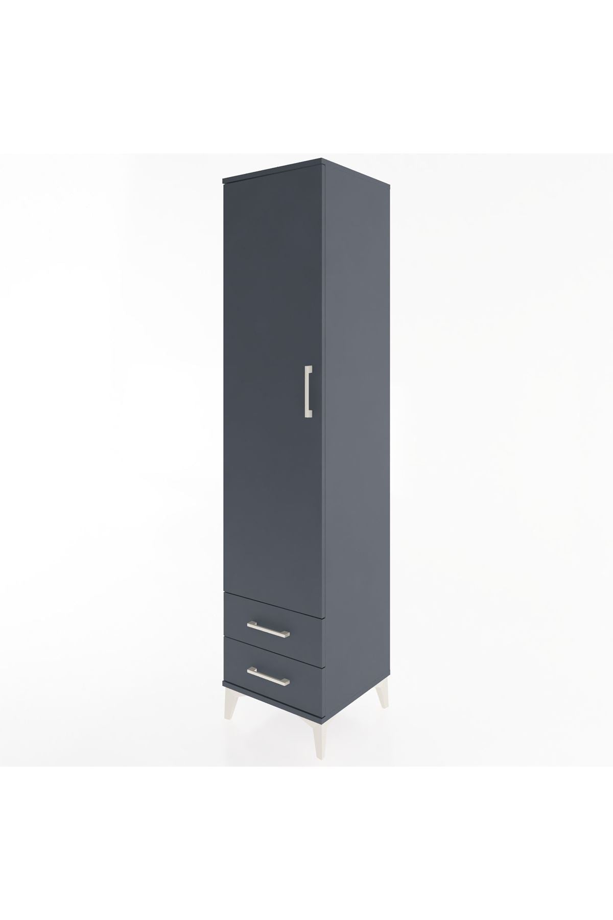 Hyperion Dolap 4 Raflı 2 Çekmeceli Tek Kapaklı 44x44x195 - S58M101V5B