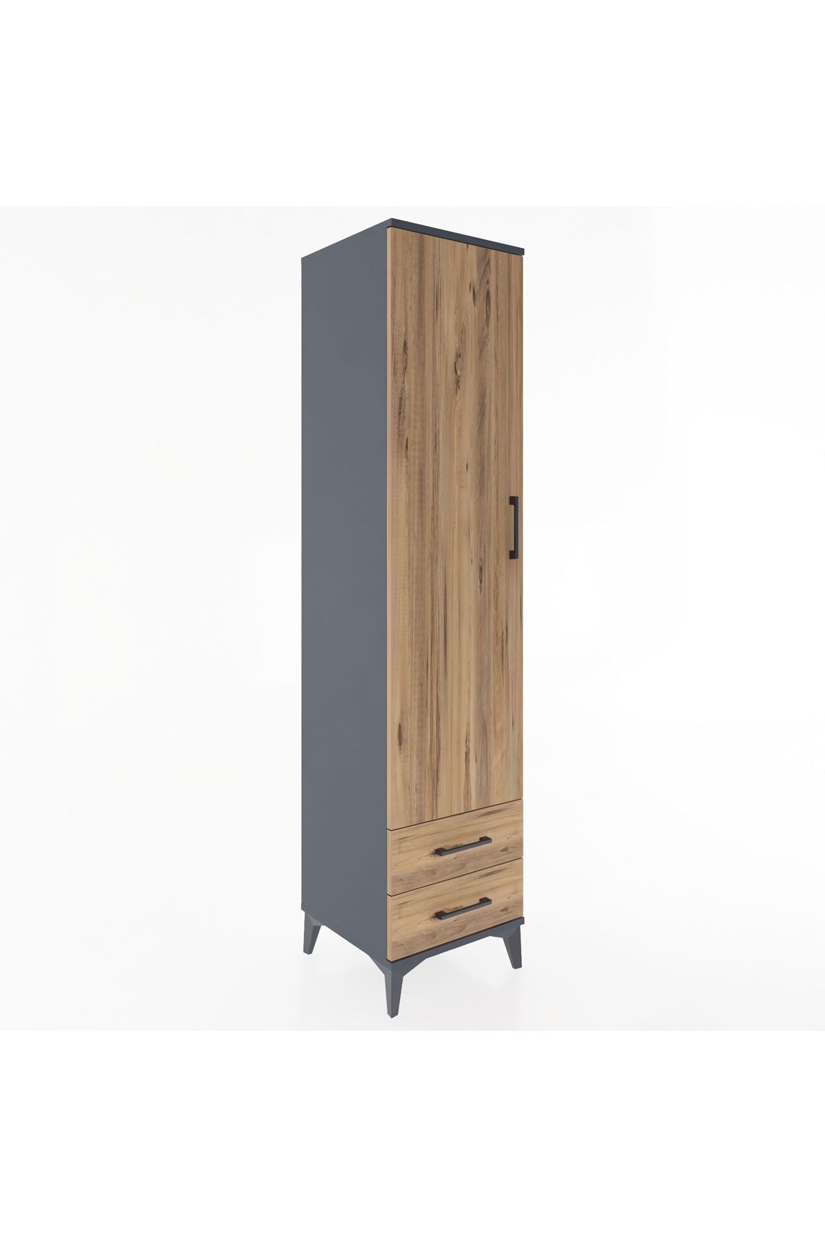 Hyperion Dolap 4 Raflı 2 Çekmeceli Tek Kapaklı 44x44x195 - S58M101V6B