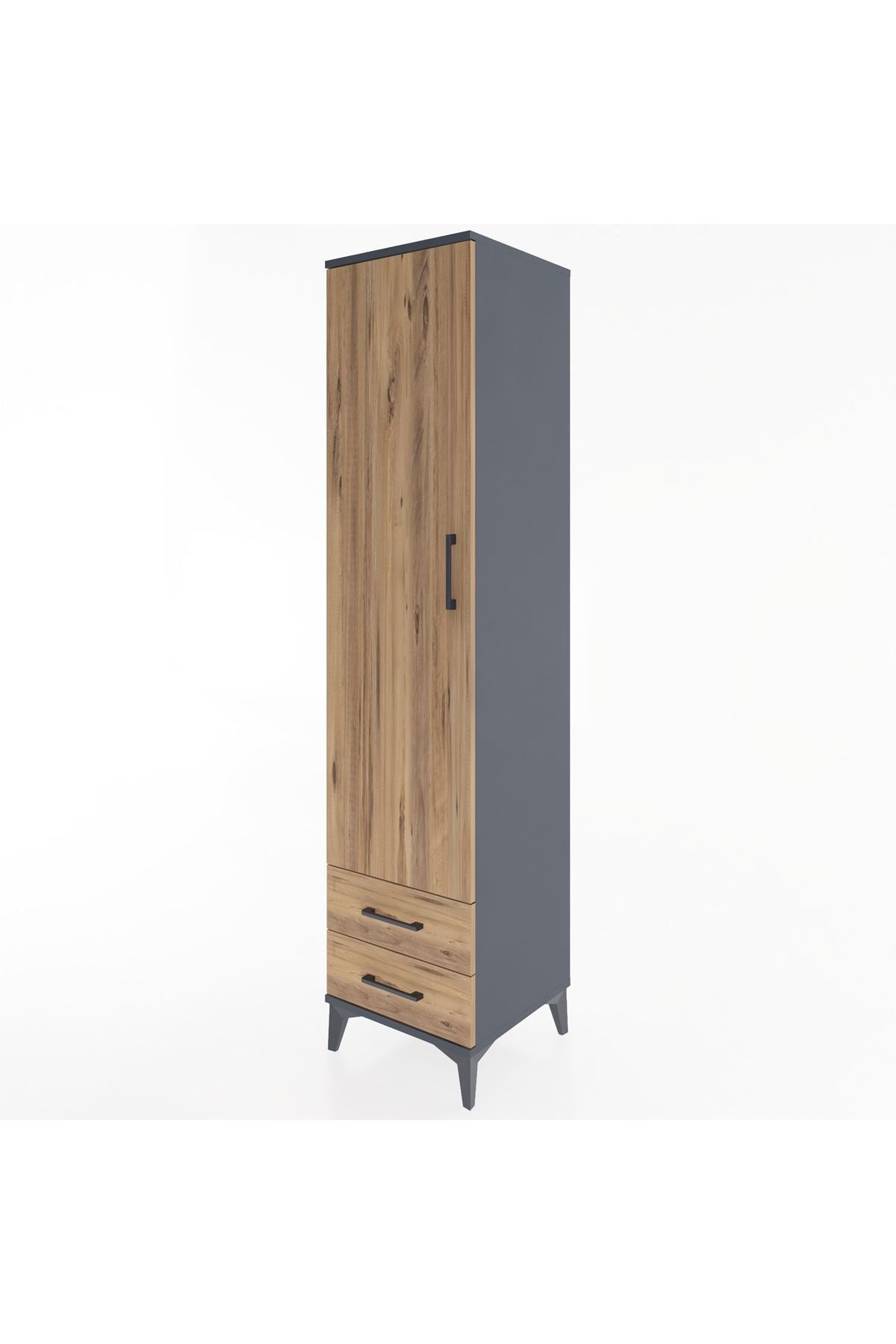 Hyperion Dolap 4 Raflı 2 Çekmeceli Tek Kapaklı 44x44x195 - S58M101V6B