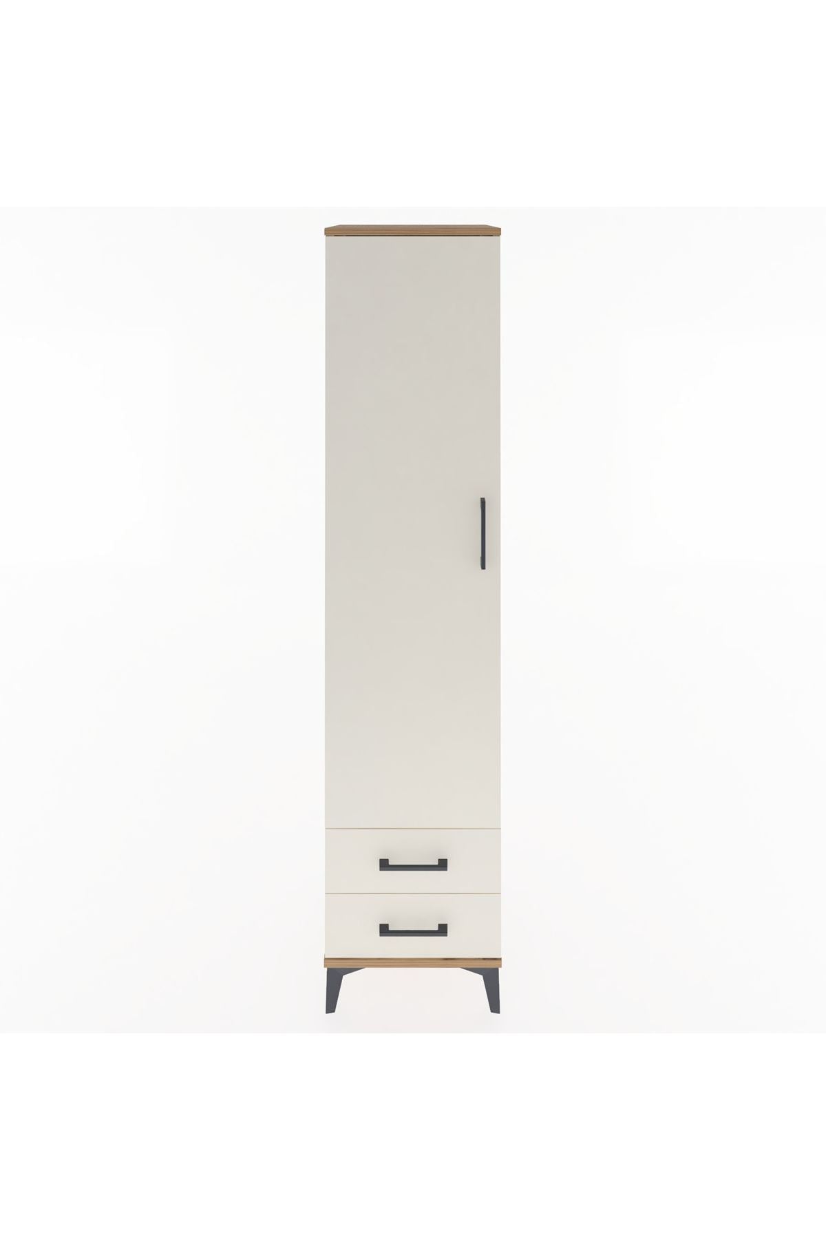 Hyperion Dolap 4 Raflı 2 Çekmeceli Tek Kapaklı 44x44x195 - S58M101V7B