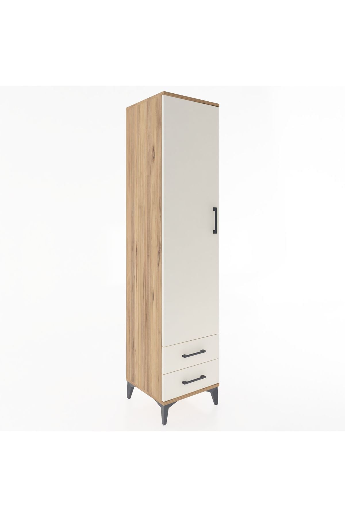 Hyperion Dolap 4 Raflı 2 Çekmeceli Tek Kapaklı 44x44x195 - S58M101V7B