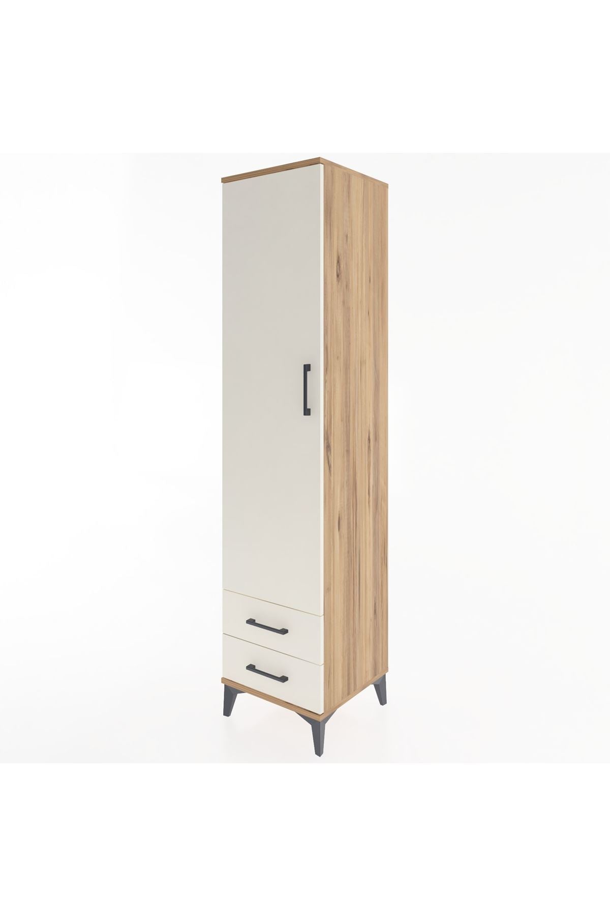 Hyperion Dolap 4 Raflı 2 Çekmeceli Tek Kapaklı 44x44x195 - S58M101V7B
