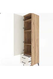 Hyperion Dolap 4 Raflı 2 Çekmeceli Tek Kapaklı 44x44x195 - S58M101V7B