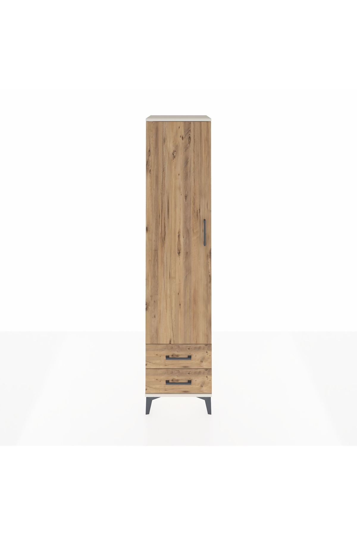 Hyperion Dolap 2 Raflı 2 Çekmeceli Tek Askılı 44x44x195 - S58M102V3B