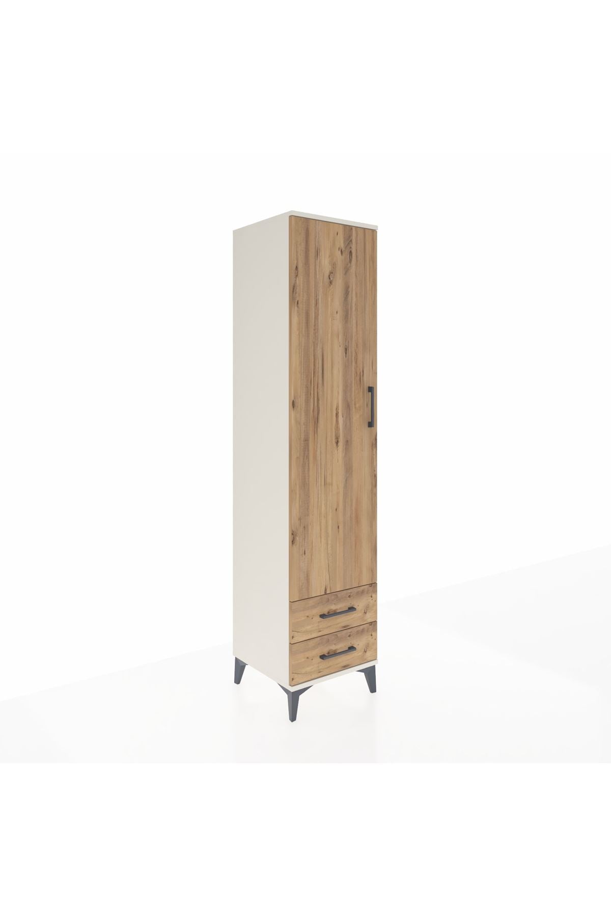 Hyperion Dolap 2 Raflı 2 Çekmeceli Tek Askılı 44x44x195 - S58M102V3B