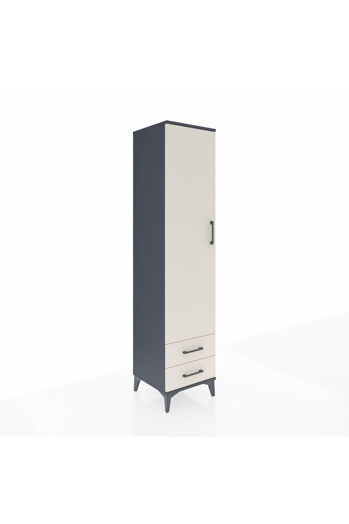 Hyperion Dolap 2 Raflı 2 Çekmeceli Tek Askılı 44x44x195 - S58M102V4B