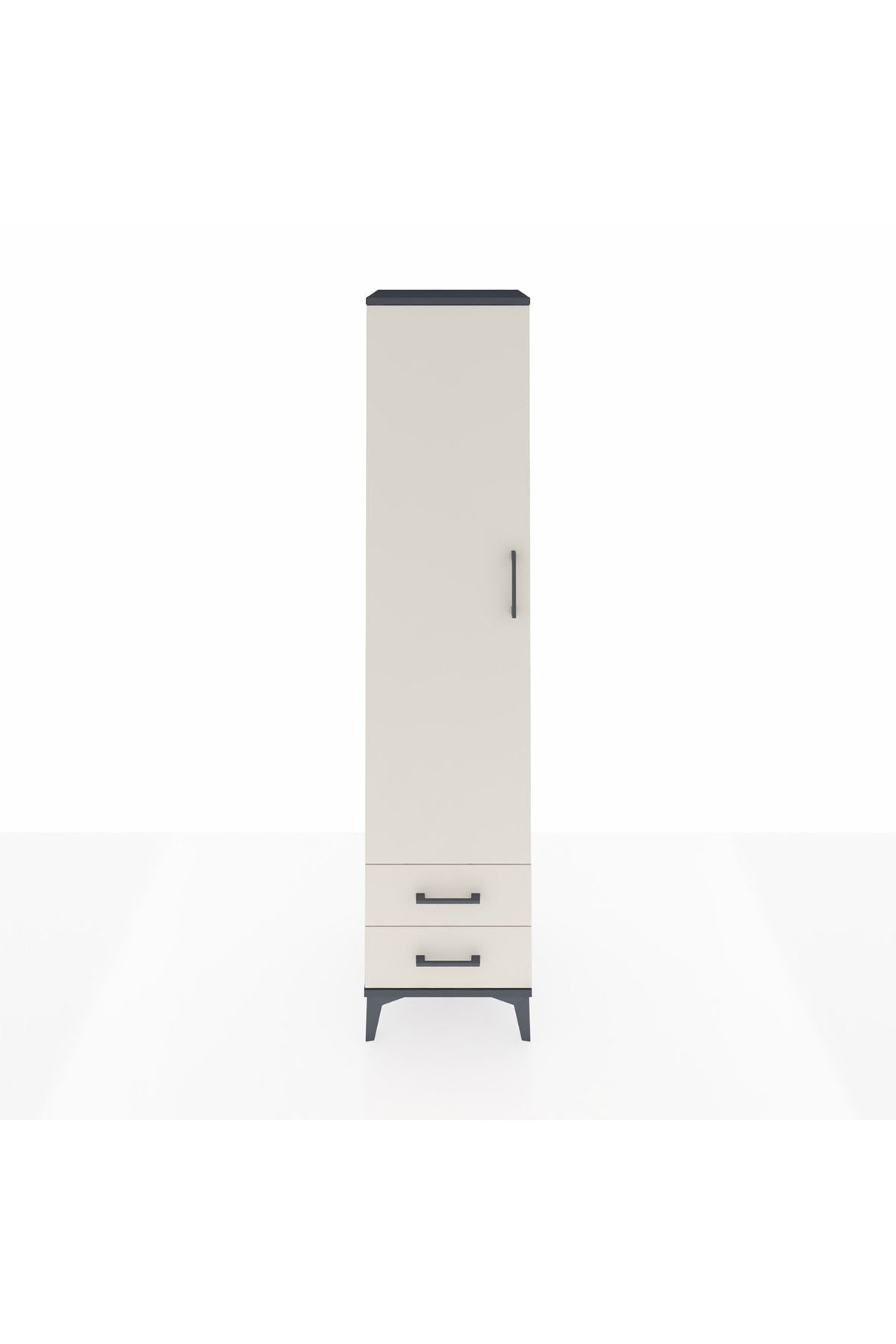 Hyperion Dolap 2 Raflı 2 Çekmeceli Tek Askılı 44x44x195 - S58M102V4B