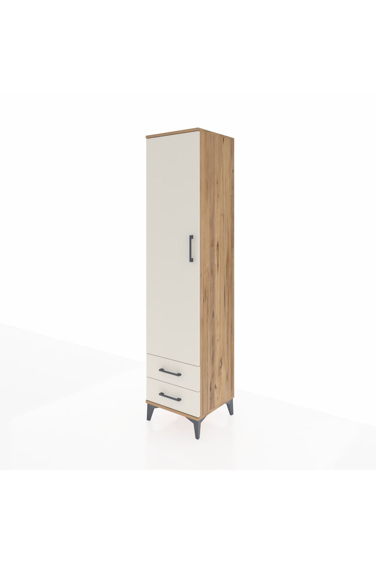 Hyperion Dolap 2 Raflı 2 Çekmeceli Tek Askılı 44x44x195 - S58M102V7B