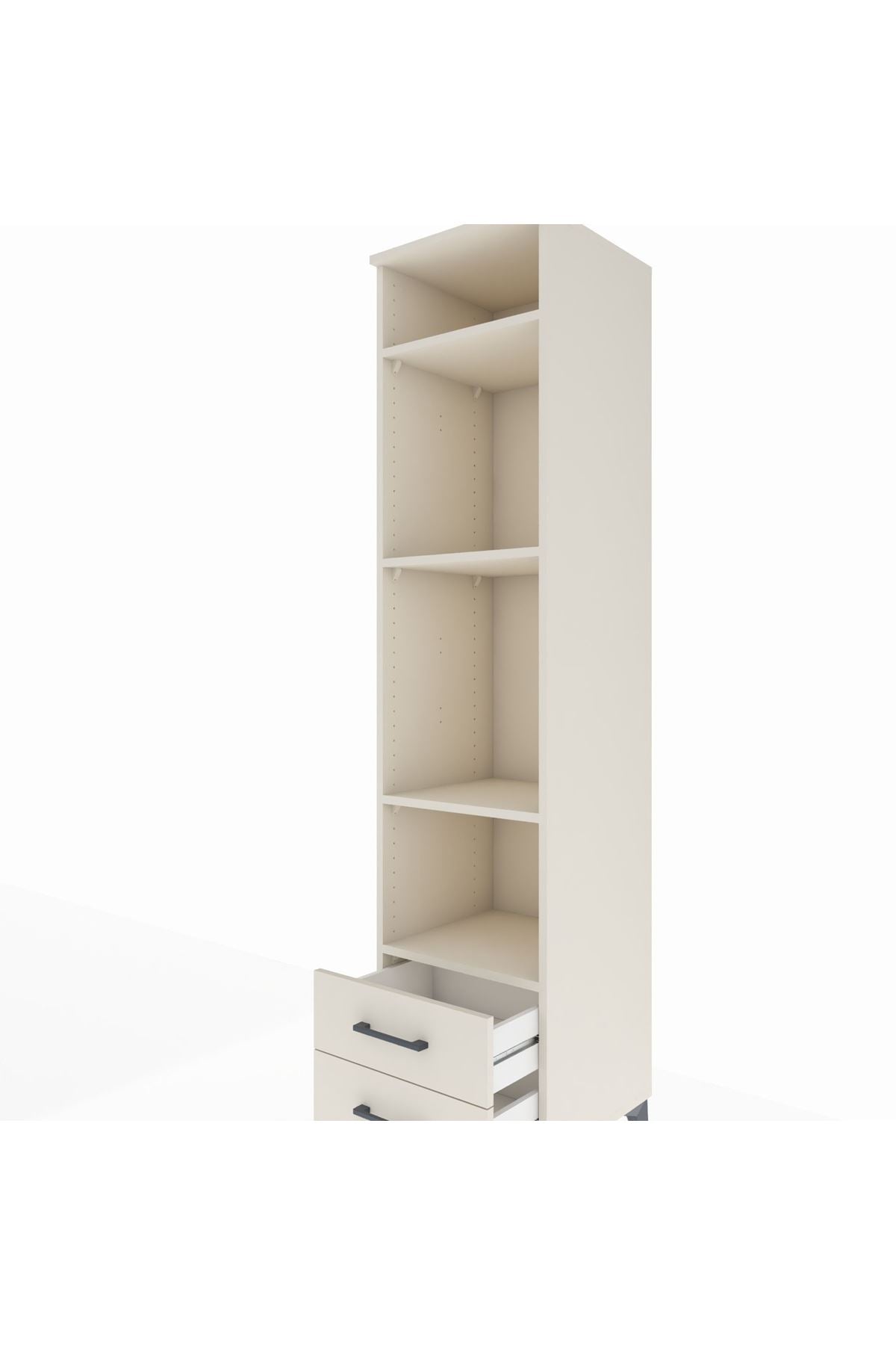 Hyperion Dolap 4 Raflı 2 Çekmeceli 44x44x195 - S58M103V1B