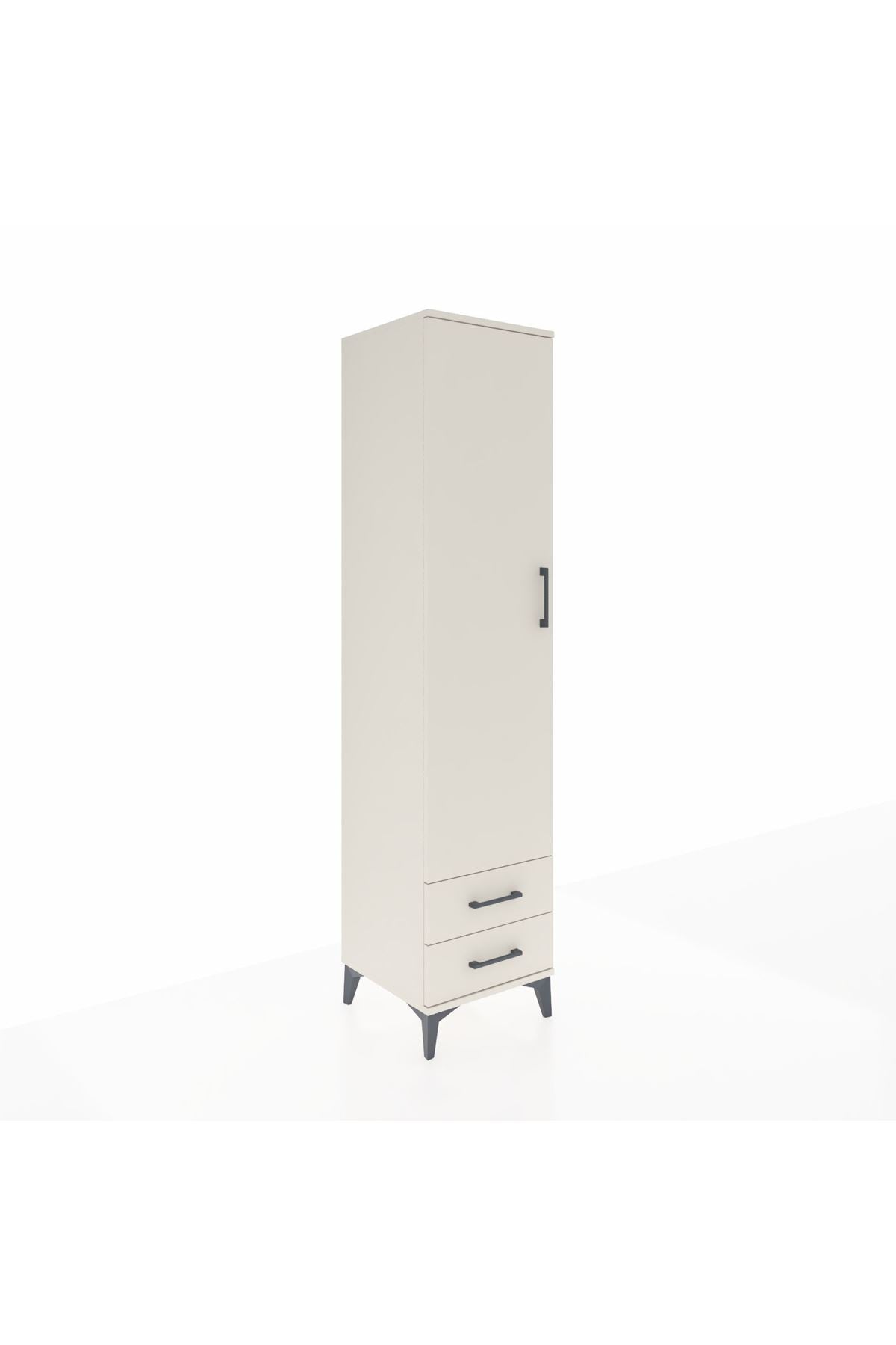 Hyperion Dolap 5 Raflı 2 Çekmeceli Tek Kapaklı 44x44x195 - S58M104V1B