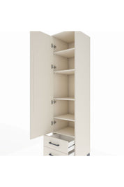 Hyperion Dolap 5 Raflı 2 Çekmeceli Tek Kapaklı 44x44x195 - S58M104V1B