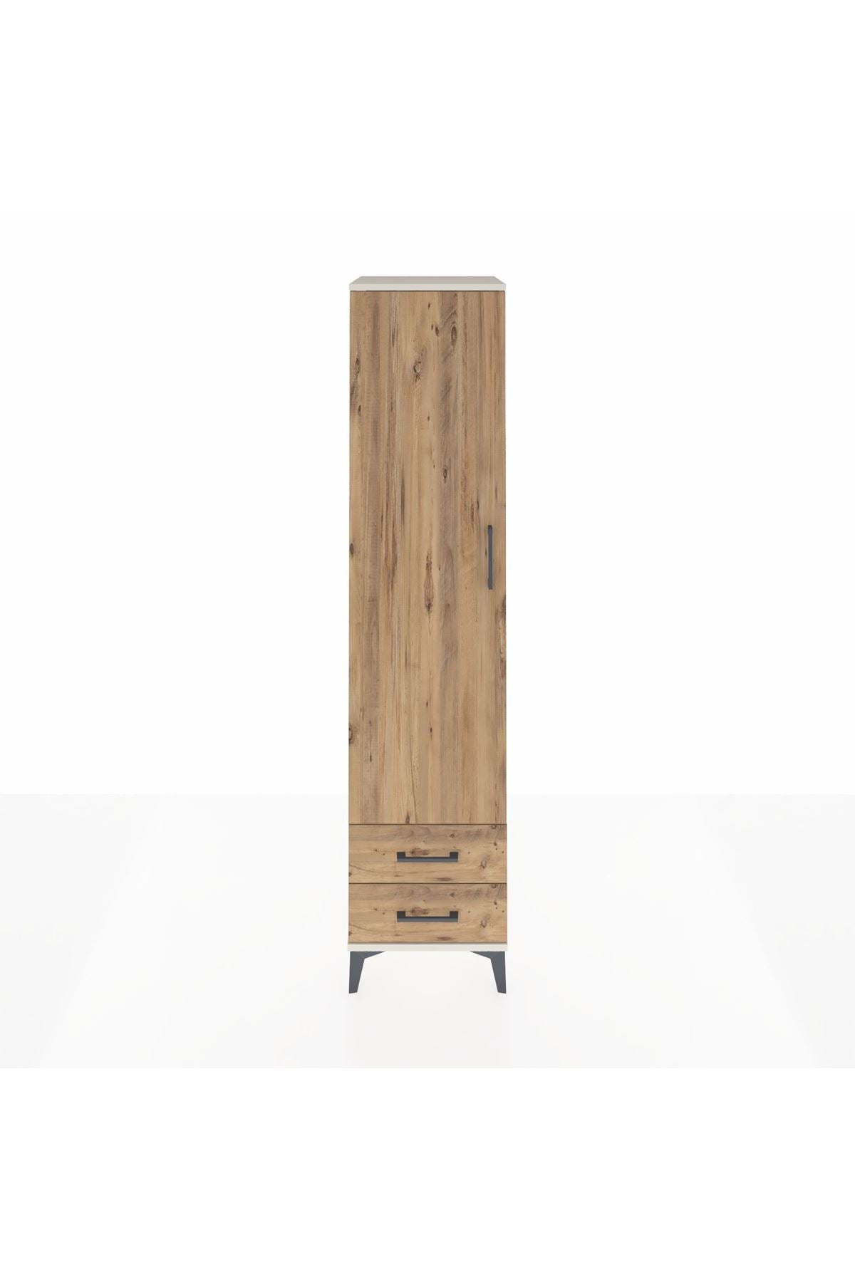 Hyperion Dolap 5 Raflı 2 Çekmeceli Tek Kapaklı 44x44x195 - S58M104V3B