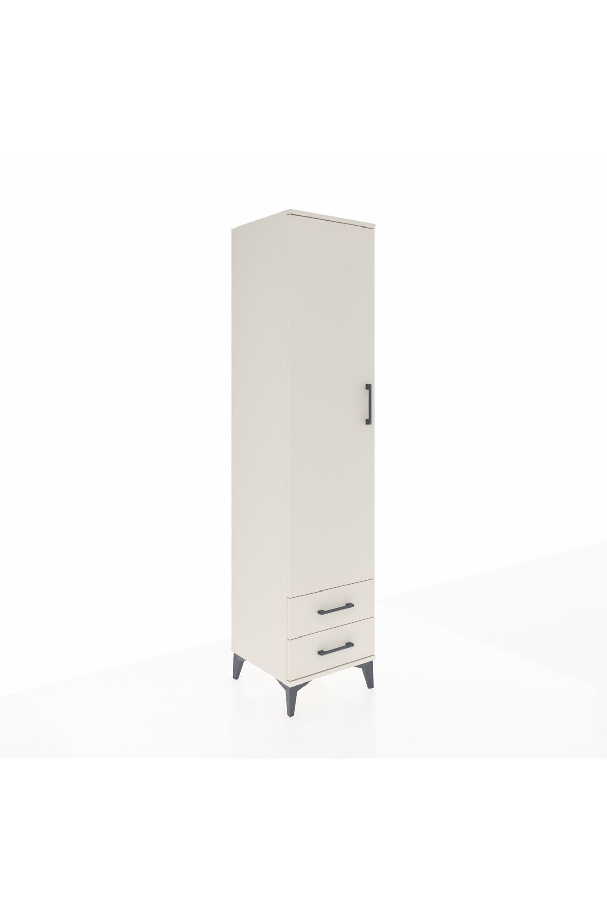Hyperion Dolap 3 Raflı 2 Çekmeceli Tek Askılı 44x44x195 - S58M105V1B