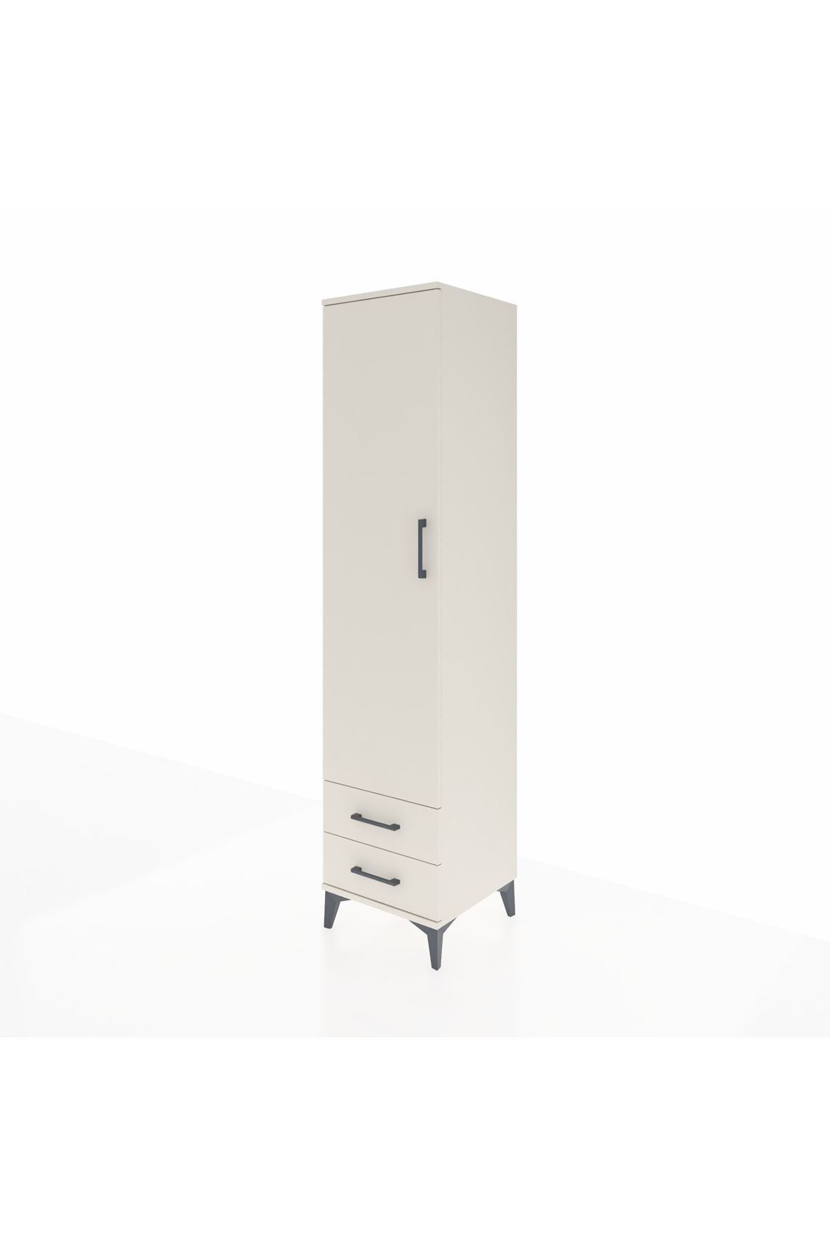Hyperion Dolap 3 Raflı 2 Çekmeceli Tek Askılı 44x44x195 - S58M105V1B