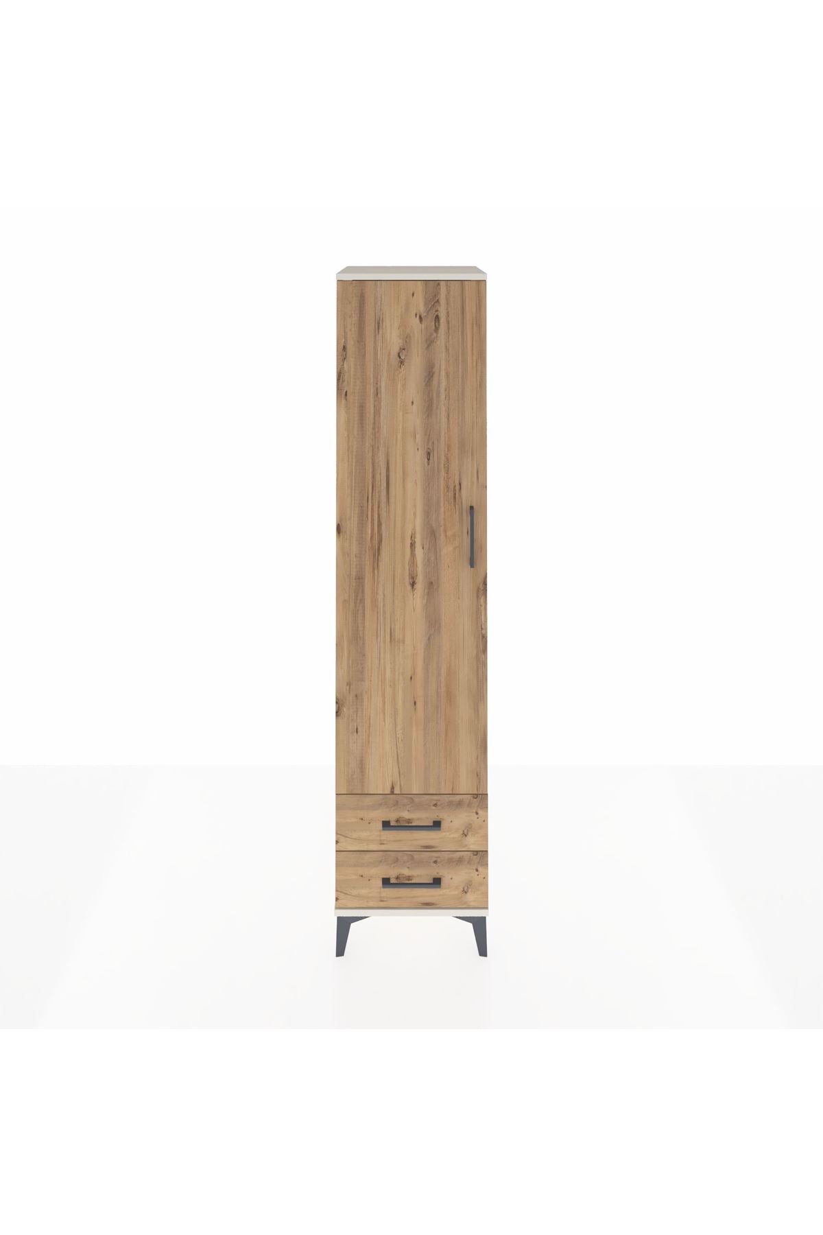 Hyperion Dolap 3 Raflı 2 Çekmeceli Tek Askılı 44x44x195 - S58M105V3B