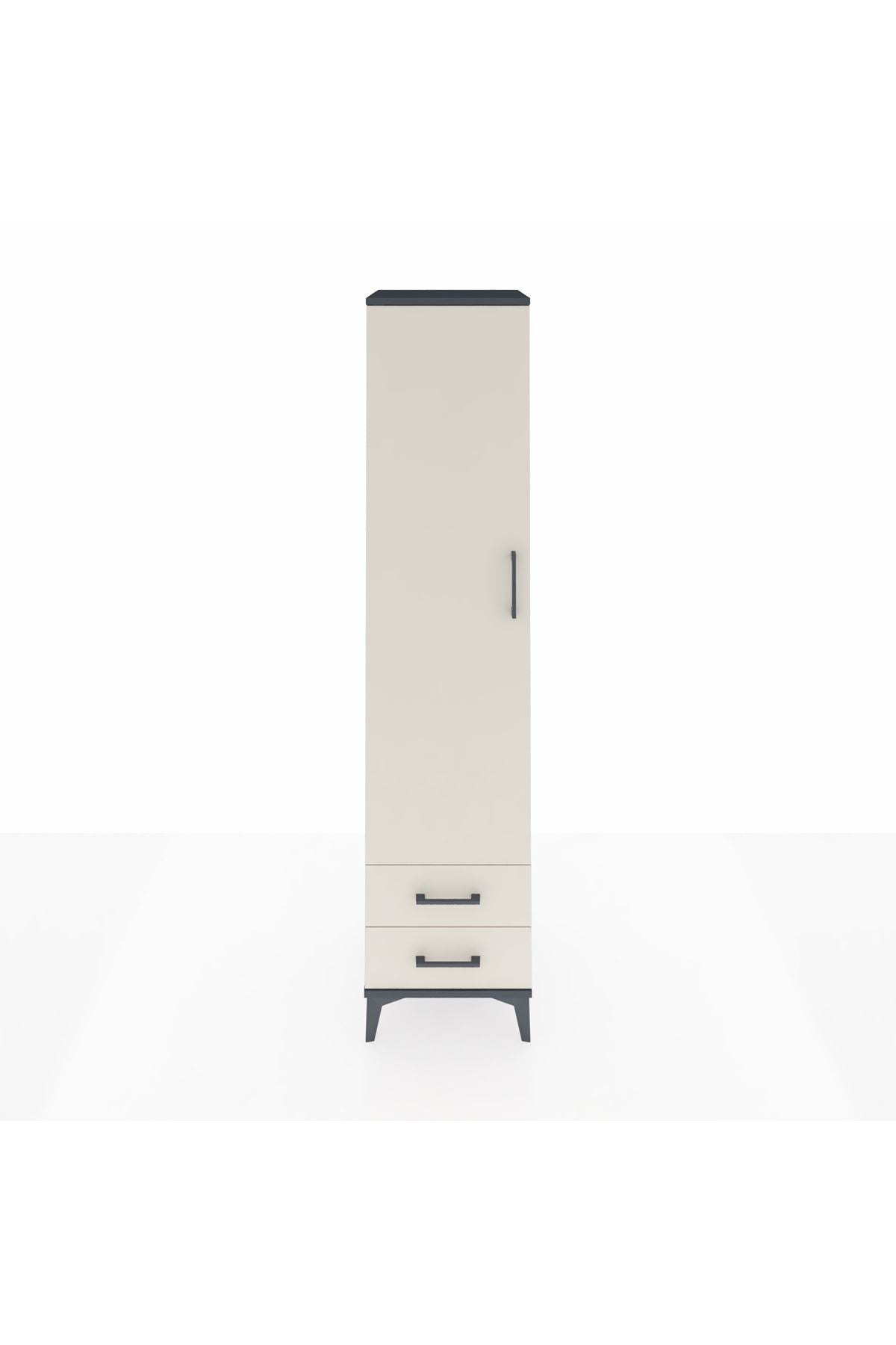Hyperion Dolap 3 Raflı 2 Çekmeceli Tek Askılı 44x44x195 - S58M105V4B