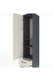 Hyperion Dolap 3 Raflı 2 Çekmeceli Tek Askılı 44x44x195 - S58M105V4B