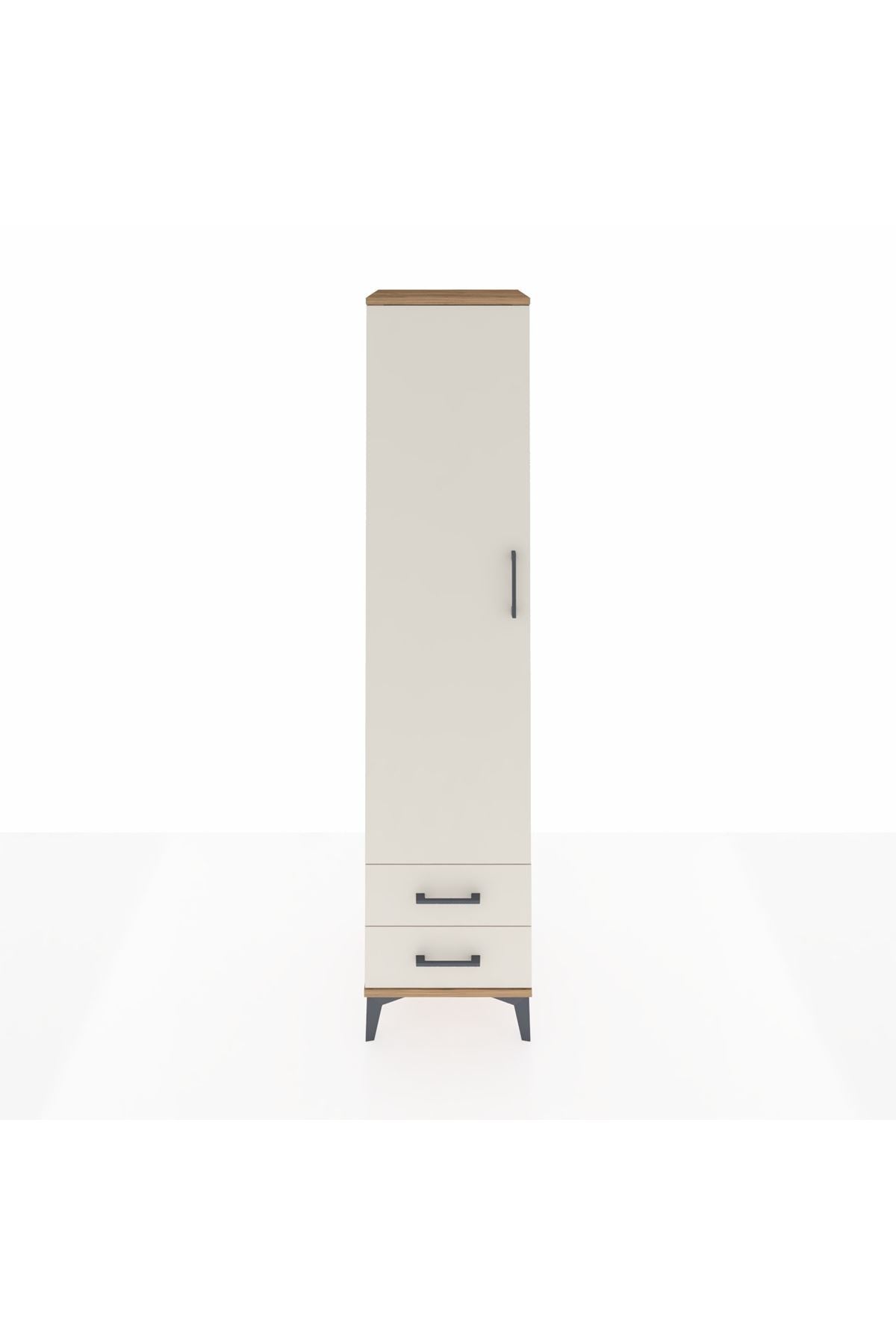 Hyperion Dolap 3 Raflı 2 Çekmeceli Tek Askılı 44x44x195 - S58M105V7B