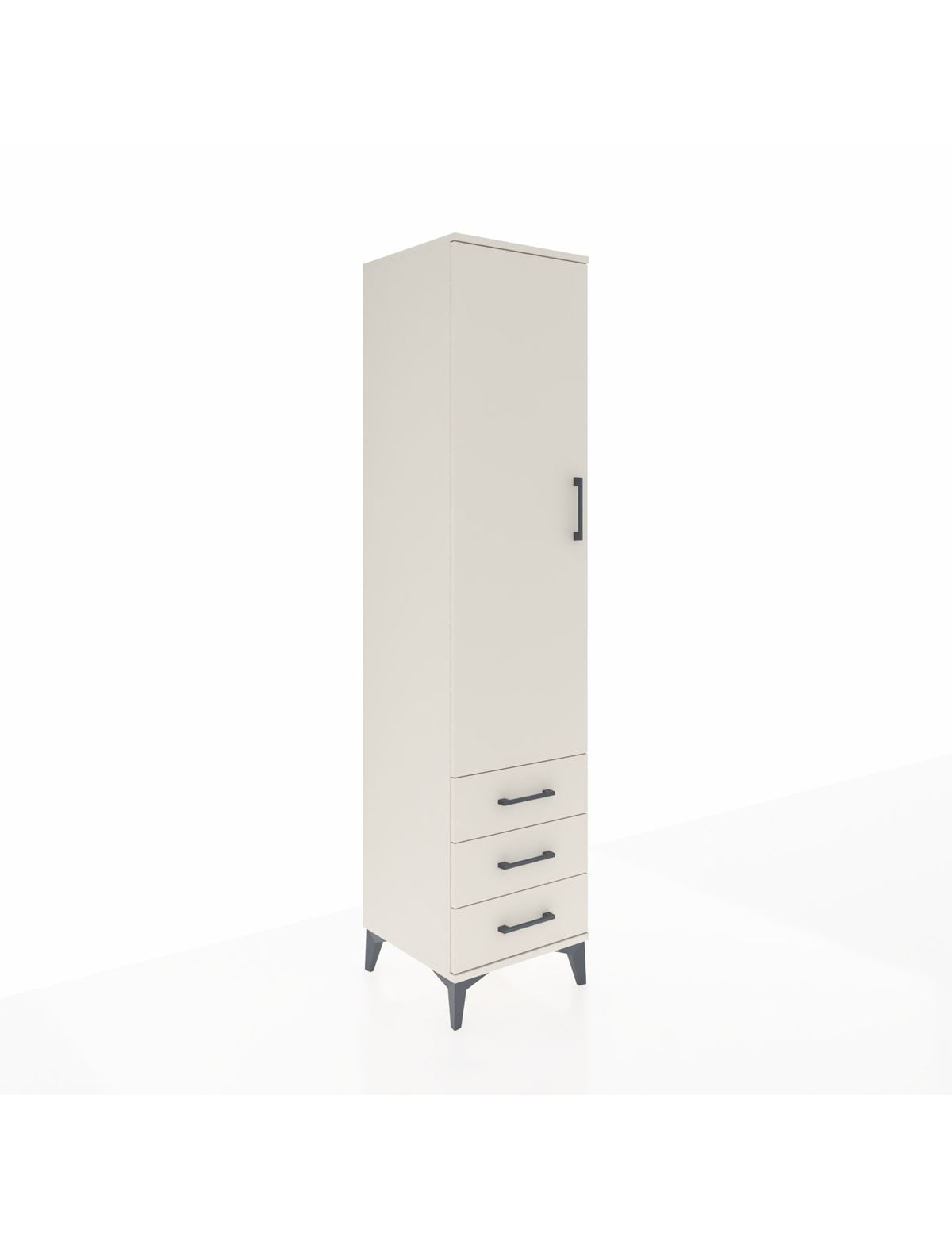 Hyperion Dolap 2 Raflı 3 Çekmeceli Tek Askılı 44x44x195 - S58M106V1B