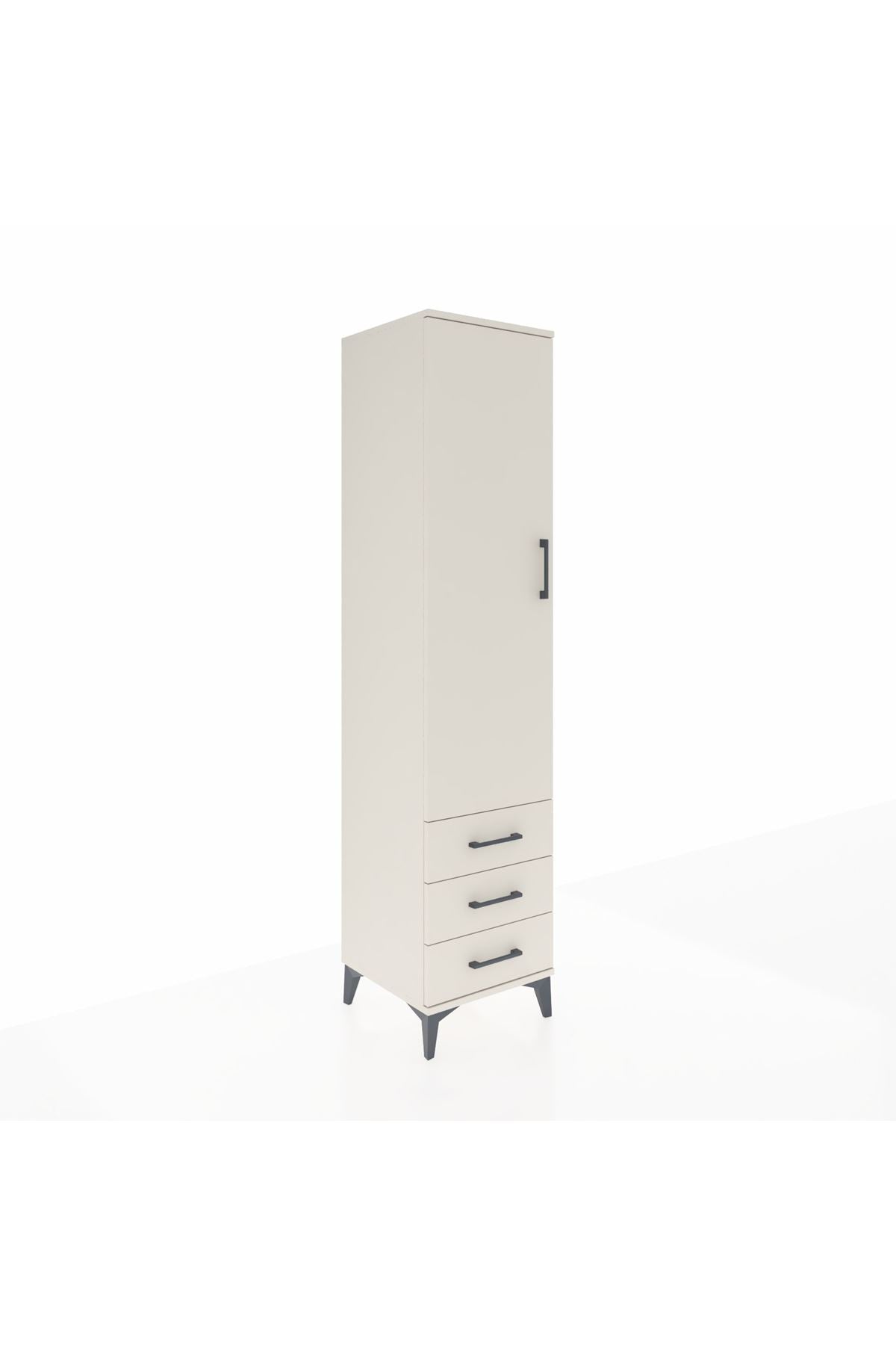 Hyperion Dolap 2 Raflı 3 Çekmeceli Tek Askılı 44x44x195 - S58M106V1B