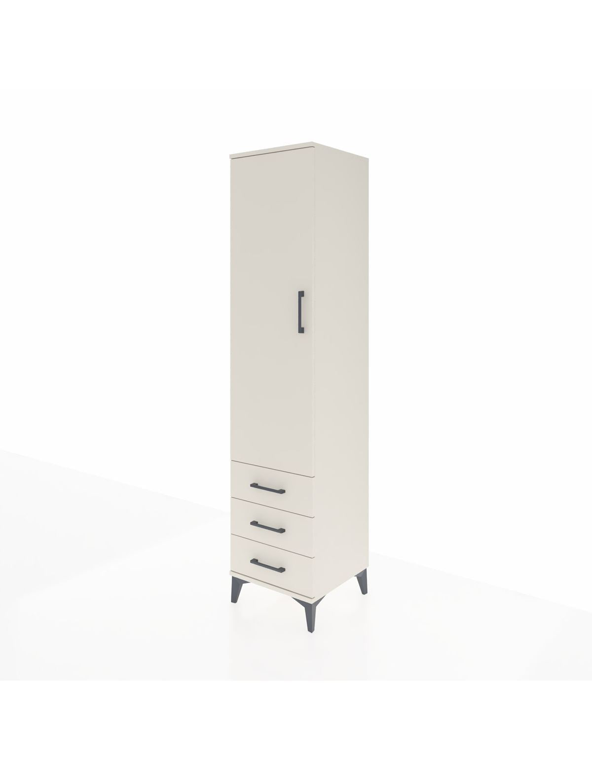 Hyperion Dolap 2 Raflı 3 Çekmeceli Tek Askılı 44x44x195 - S58M106V1B