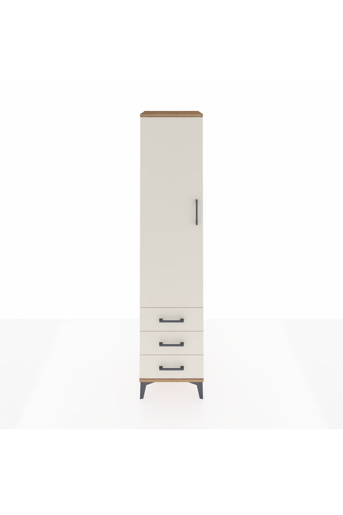 Hyperion Dolap 2 Raflı 3 Çekmeceli Tek Askılı 44x44x195 - S58M106V7B