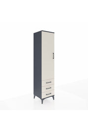 Hyperion Dolap 4 Raflı 3 Çekmeceli Tek Kapaklı 44x44x195 - S58M107V4B
