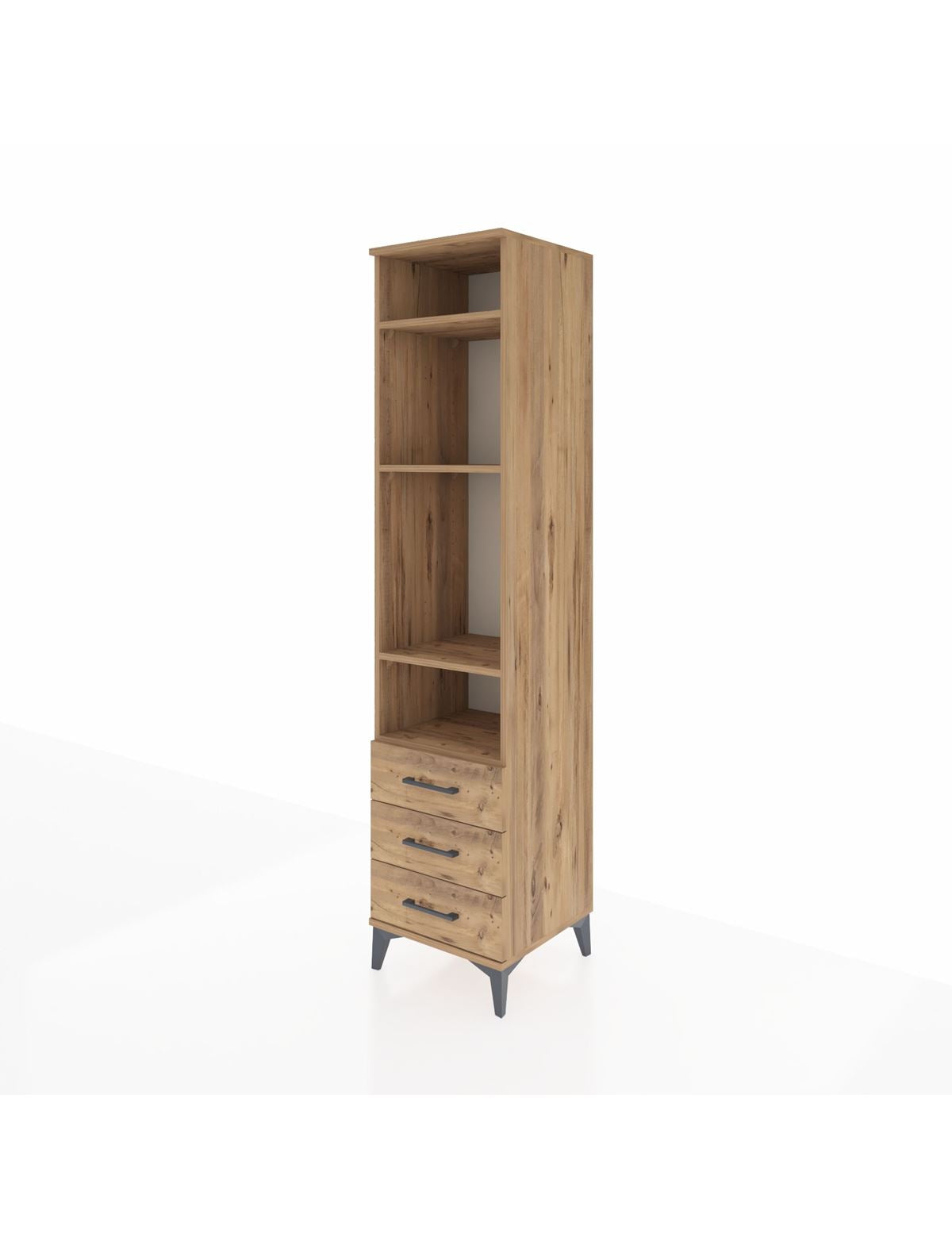 Hyperion Dolap 4 Raflı 3 Çekmeceli 44x44x195 - S58M108V9B