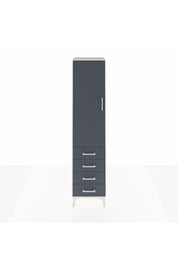 Hyperion Dolap Tek Raflı 4 Çekmeceli Tek Askılı 44x44x195 - S58M109V2B
