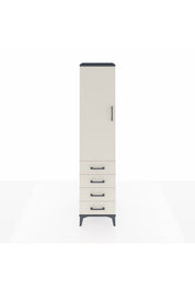 Hyperion Dolap Tek Raflı 4 Çekmeceli Tek Askılı 44x44x195 - S58M109V4B