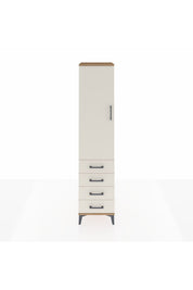 Hyperion Dolap Tek Raflı 4 Çekmeceli Tek Askılı 44x44x195 - S58M109V7B