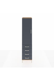 Hyperion Dolap Tek Raflı 4 Çekmeceli Tek Askılı 44x44x195 - S58M109V8B