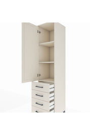 Hyperion Dolap 3 Raflı 4 Çekmeceli Tek Kapaklı 44x44x195 - S58M110V1B